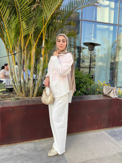 Linen Chic Comfort Set - White