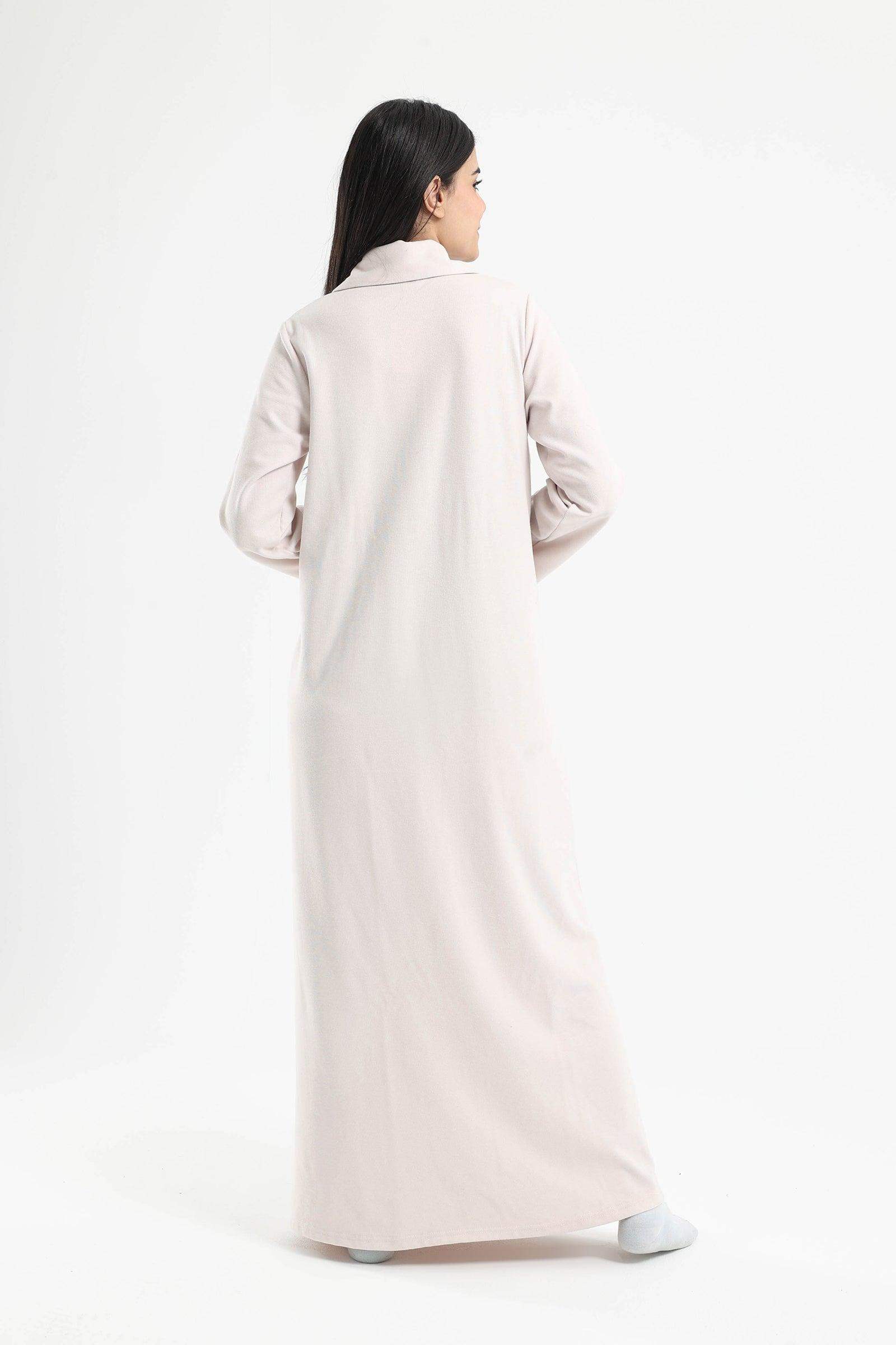 Long Nightgown with Chest Embroidery - Carina - ÙƒØ§Ø±ÙŠÙ†Ø§