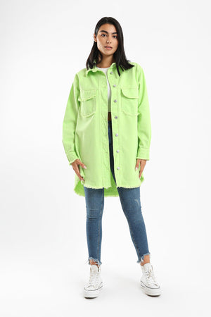 Long Shirt With Unlined Hem - Clue Wear