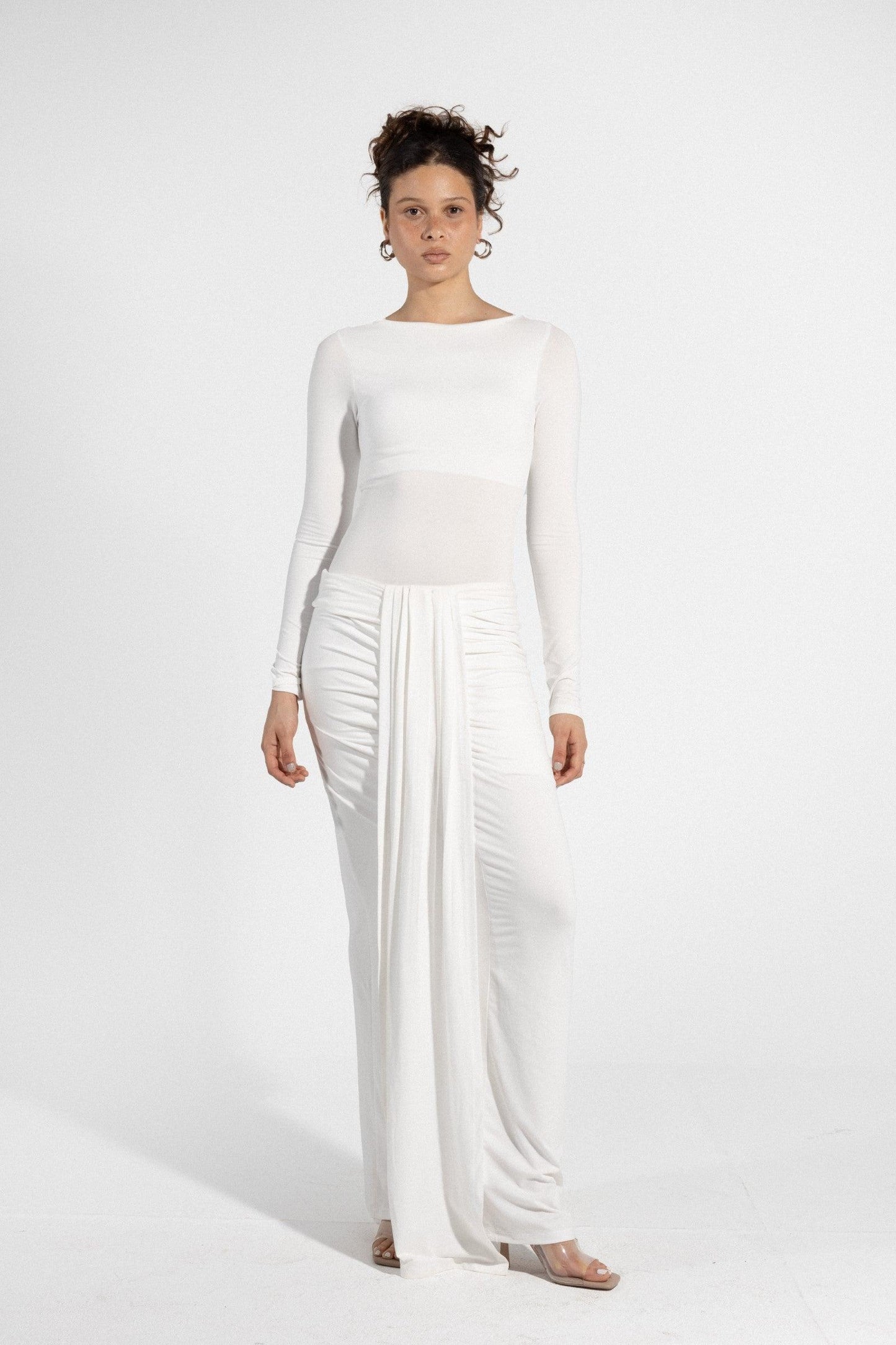 Long Skirt - White - Carina - ÙƒØ§Ø±ÙŠÙ†Ø§