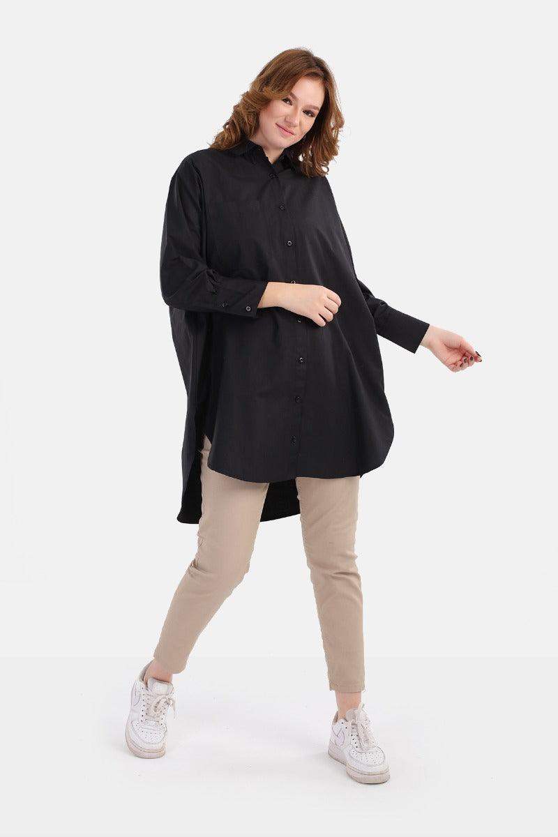 Long Sleeve Asymmetric Shirt - Carina - ÙƒØ§Ø±ÙŠÙ†Ø§