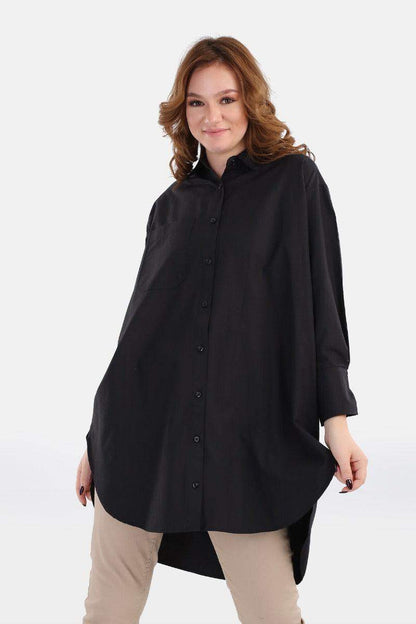 Long Sleeve Asymmetric Shirt - Carina - ÙƒØ§Ø±ÙŠÙ†Ø§