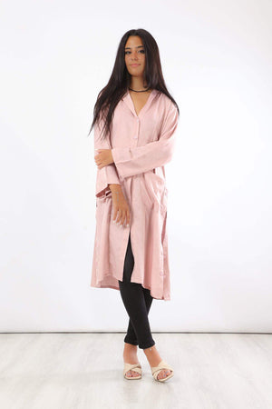 Long Sleeve Button Down Tunic Shirt - Carina - ÙƒØ§Ø±ÙŠÙ†Ø§