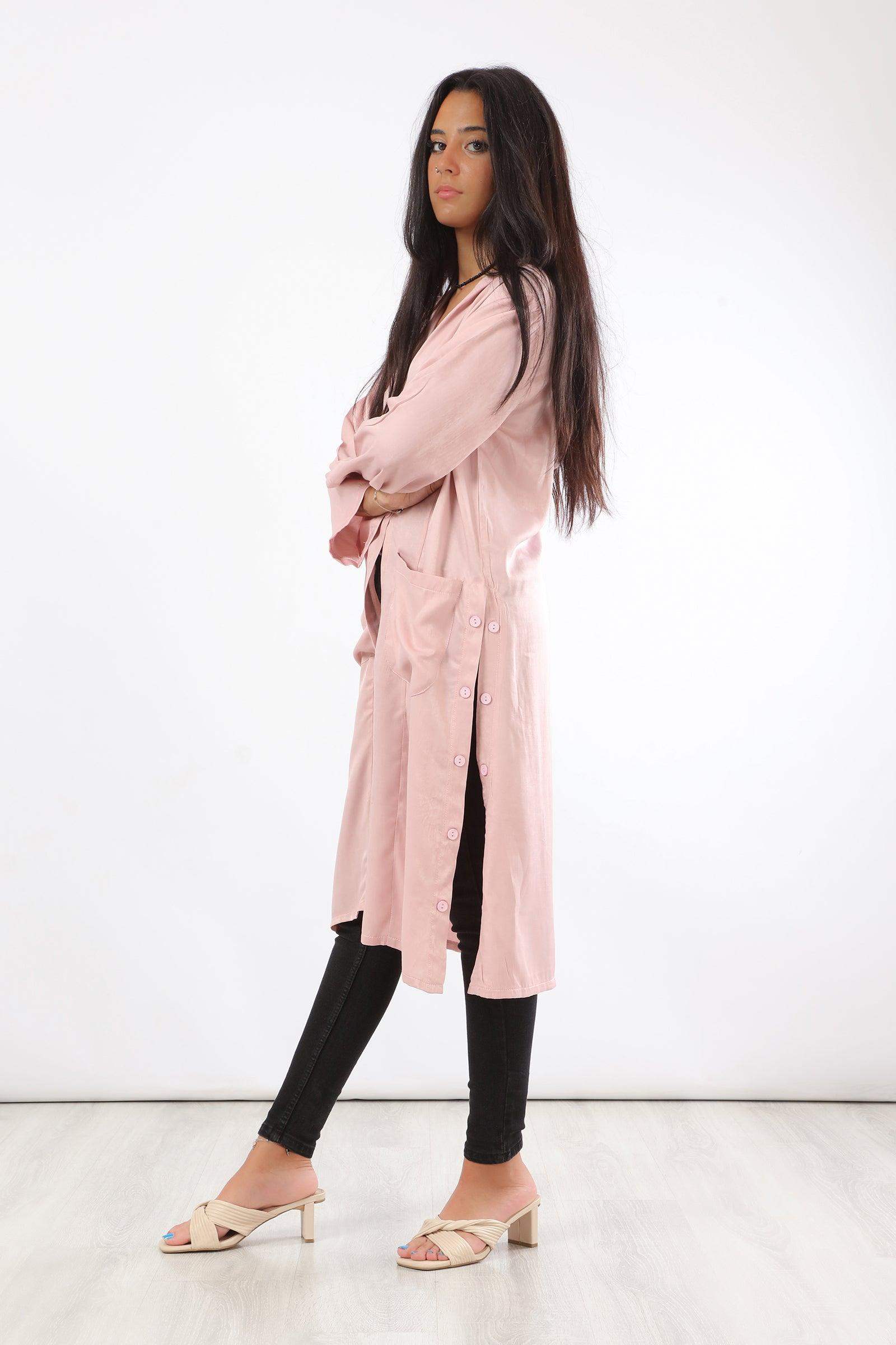 Long Sleeve Button Down Tunic Shirt - Carina - ÙƒØ§Ø±ÙŠÙ†Ø§