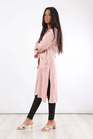 Long Sleeve Button Down Tunic Shirt - Carina - ÙƒØ§Ø±ÙŠÙ†Ø§