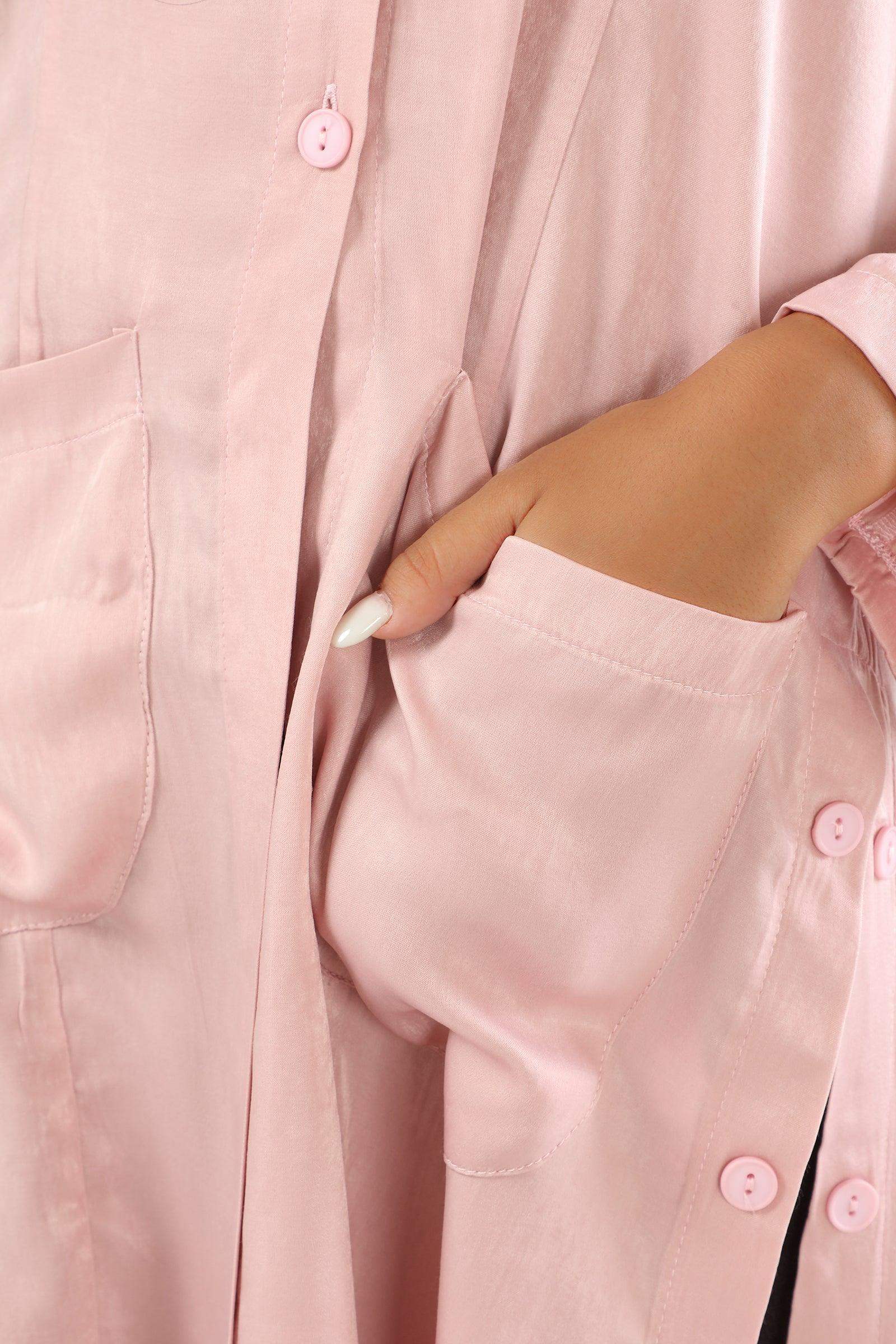 Long Sleeve Button Down Tunic Shirt - Carina - ÙƒØ§Ø±ÙŠÙ†Ø§