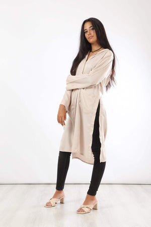 Long Sleeve Button Down Tunic Shirt - Carina - ÙƒØ§Ø±ÙŠÙ†Ø§