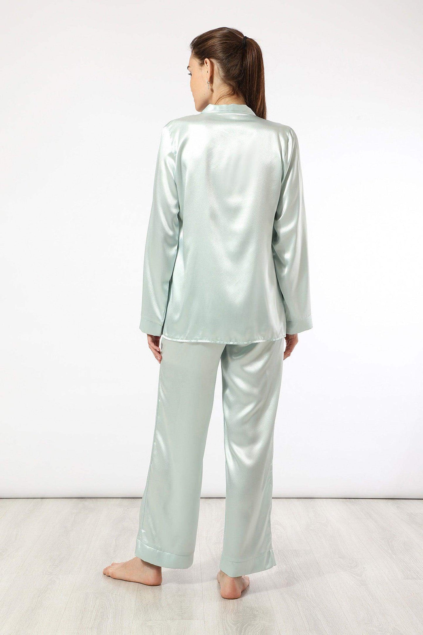 Long Sleeve Pyjama Set - Mint - Carina - ÙƒØ§Ø±ÙŠÙ†Ø§