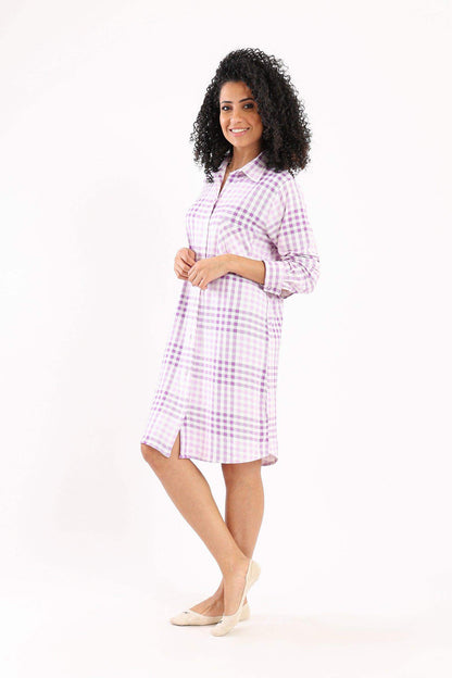 Long Sleeve Shirt Nightgown - Carina - ÙƒØ§Ø±ÙŠÙ†Ø§