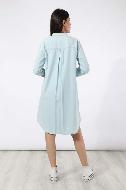 Long Sleeves Denim Dress - Carina - ÙƒØ§Ø±ÙŠÙ†Ø§