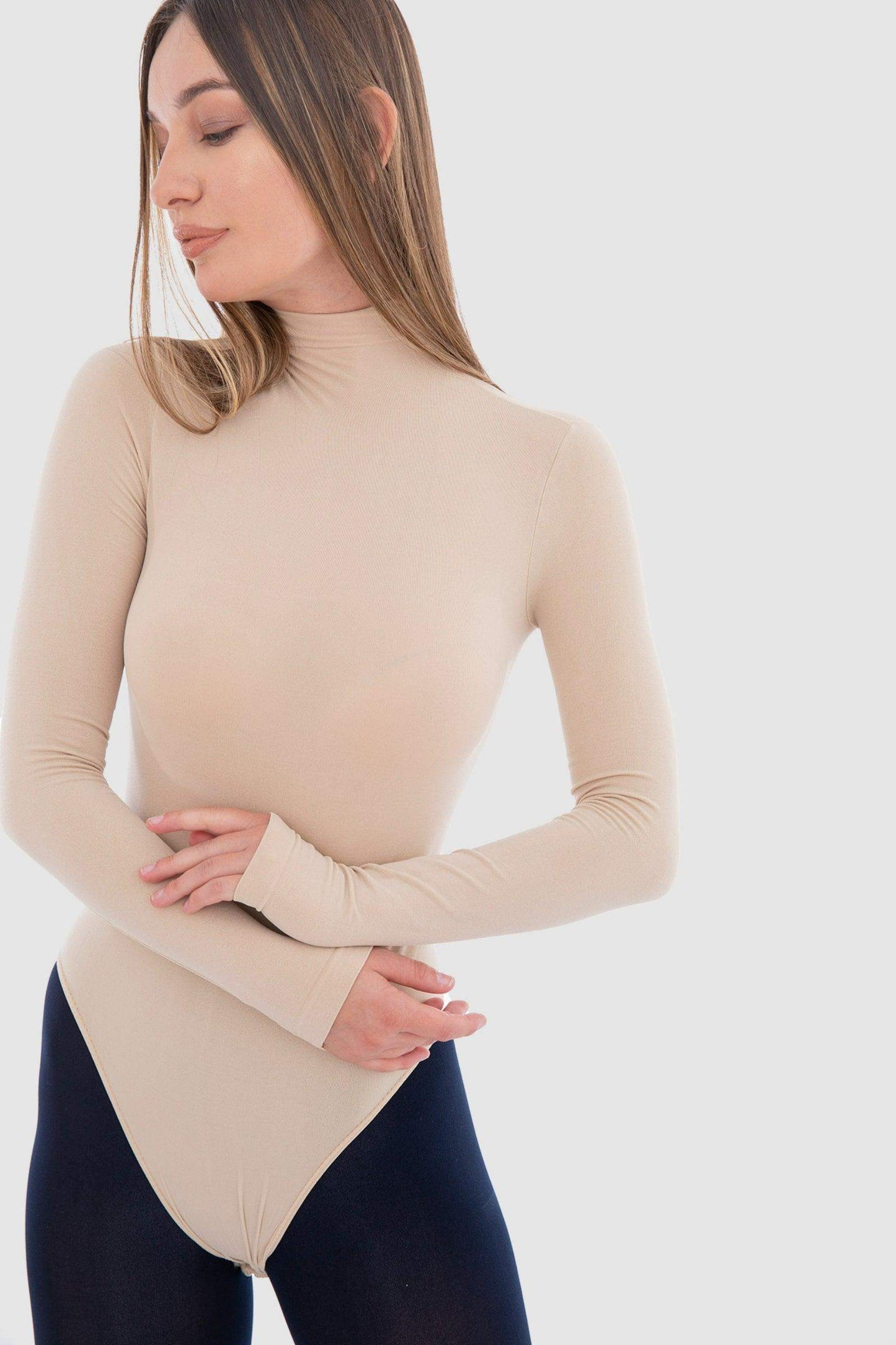 Long Sleeves Microfiber Bodysuit - Carina - ÙƒØ§Ø±ÙŠÙ†Ø§