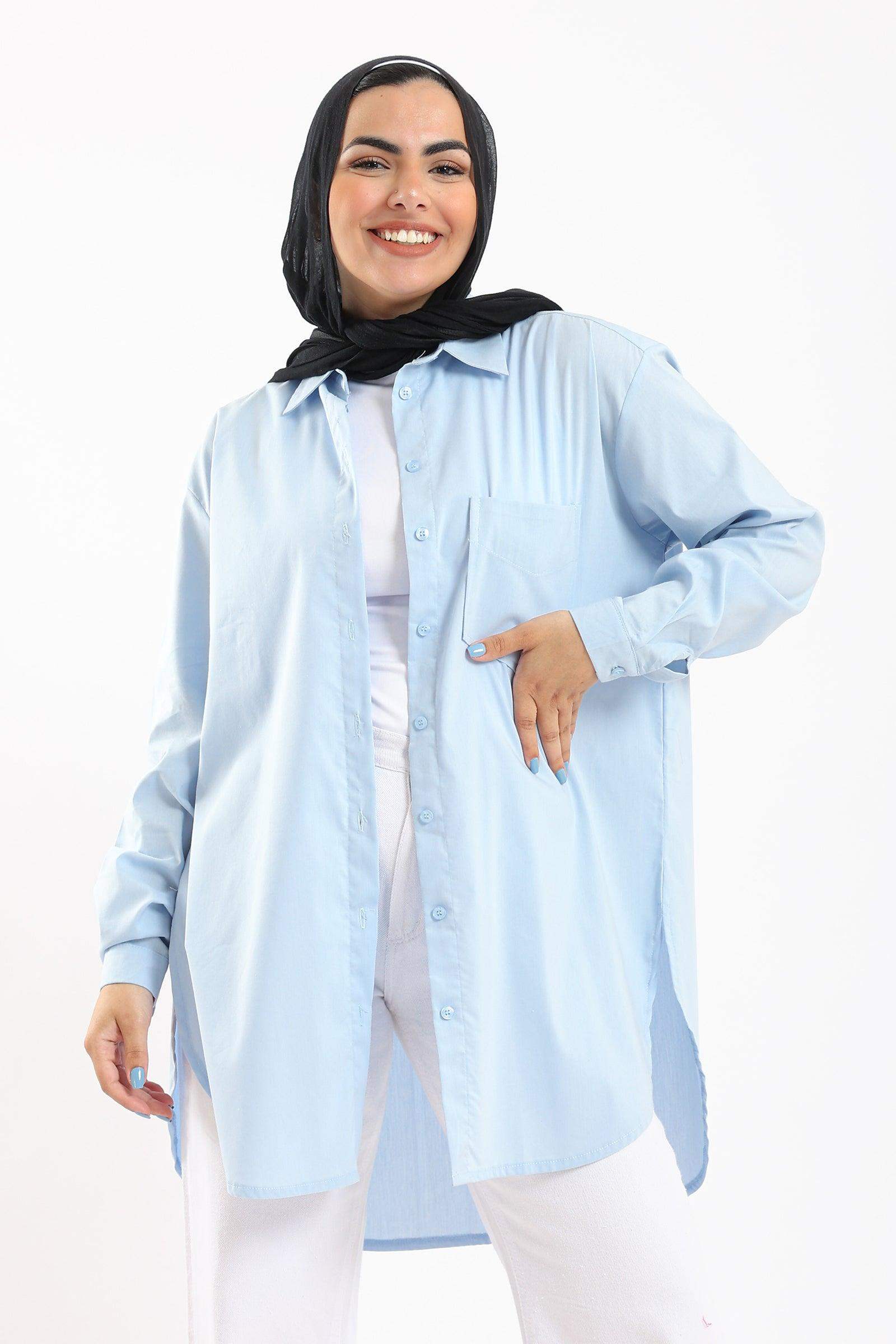 Long Sleeves Oversized Shirt - Carina - ÙƒØ§Ø±ÙŠÙ†Ø§