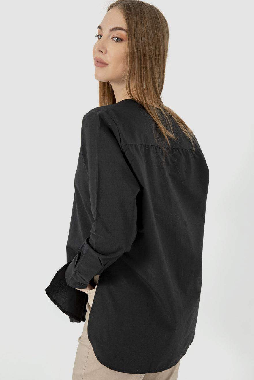 Long Sleeves Plain Shirt without Collar - Carina - ÙƒØ§Ø±ÙŠÙ†Ø§