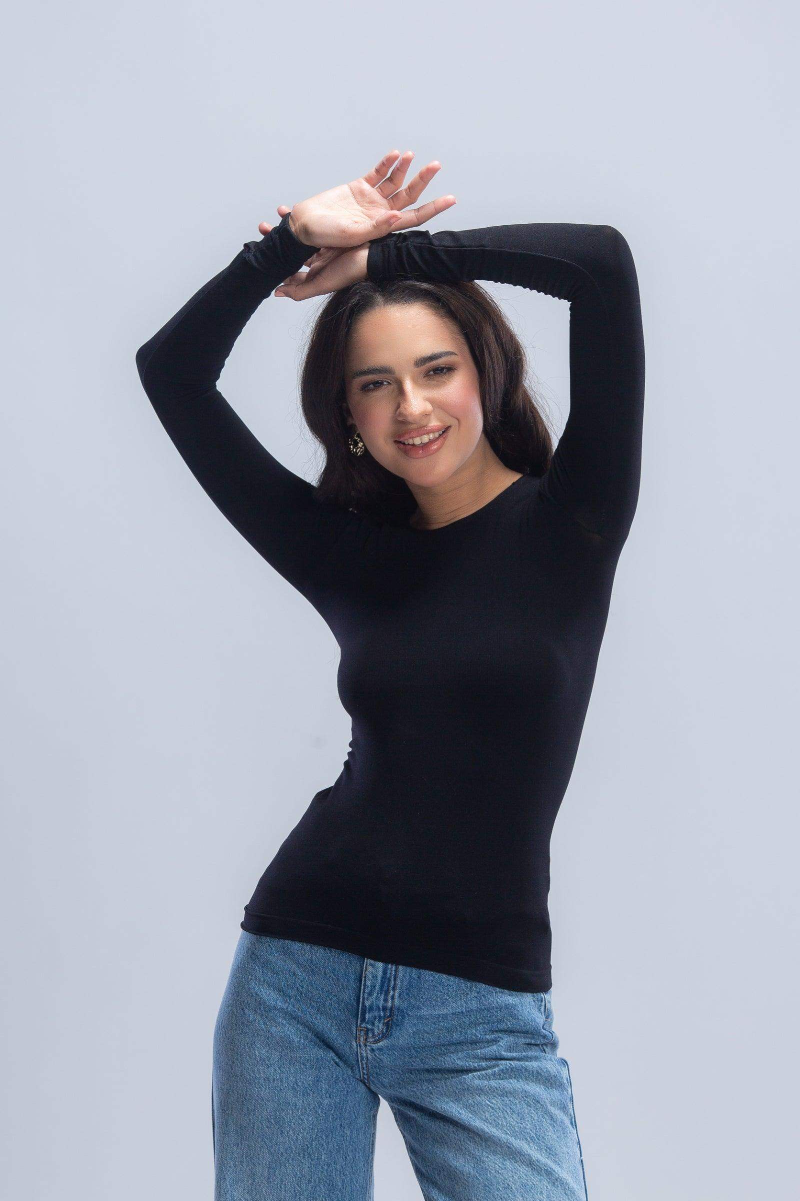 Long Sleeves Viscose Top - Carina - ÙƒØ§Ø±ÙŠÙ†Ø§