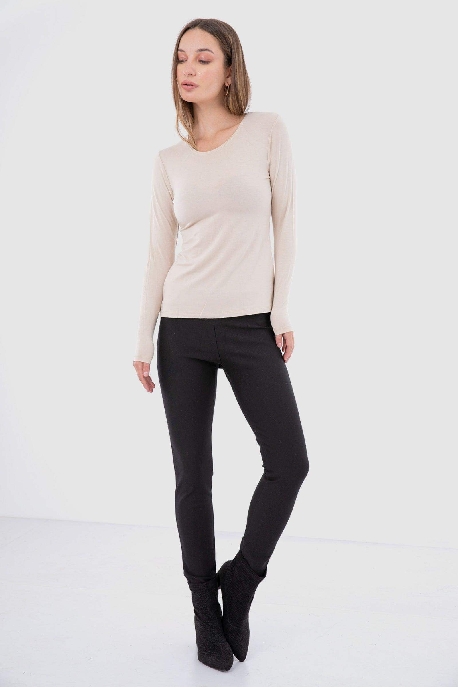 Long Sleeves Viscose Top - Carina - ÙƒØ§Ø±ÙŠÙ†Ø§