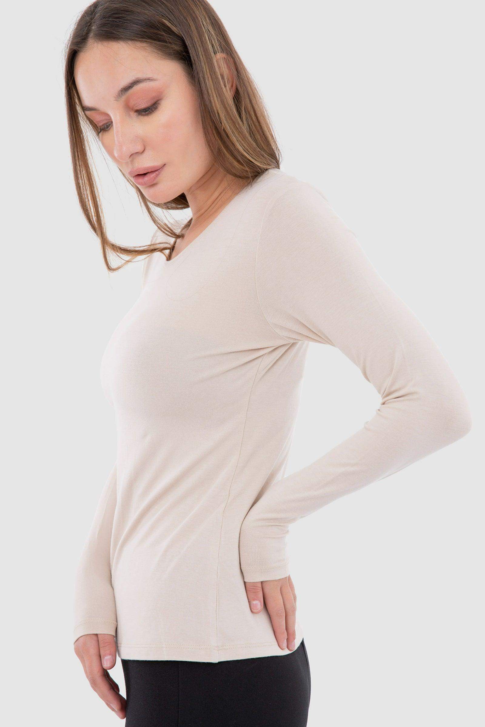 Long Sleeves Viscose Top - Carina - ÙƒØ§Ø±ÙŠÙ†Ø§