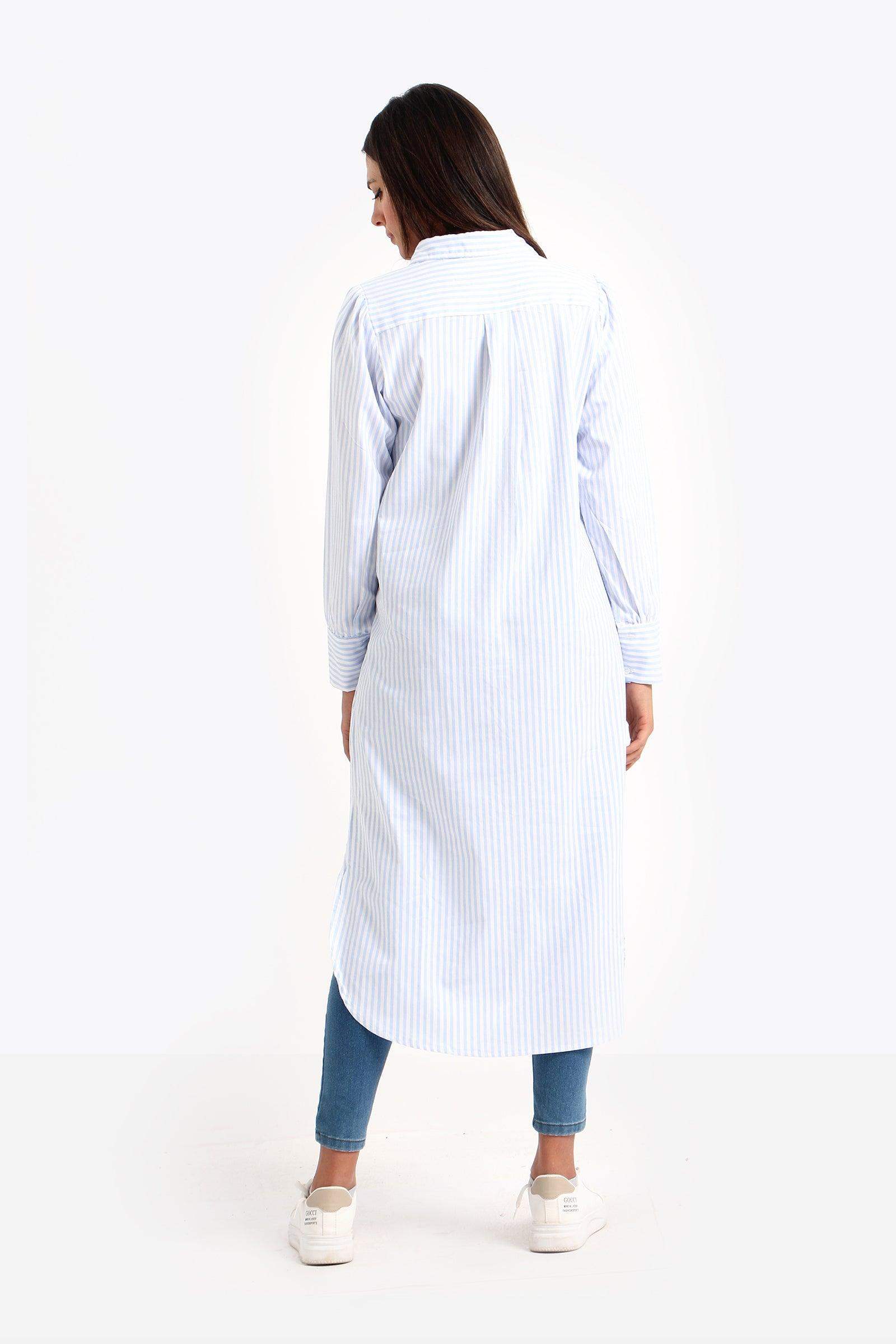 Long Stripped Shirt Dress - Carina - ÙƒØ§Ø±ÙŠÙ†Ø§