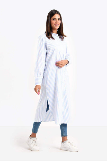 Long Stripped Shirt Dress - Carina - ÙƒØ§Ø±ÙŠÙ†Ø§