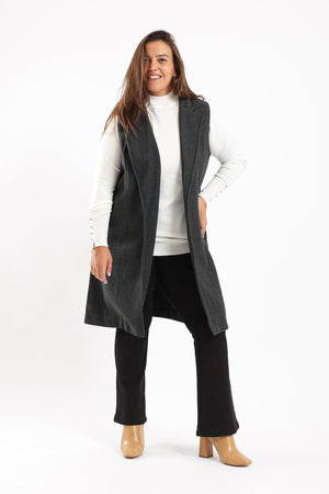 Long Wool Vest - Clue Wear