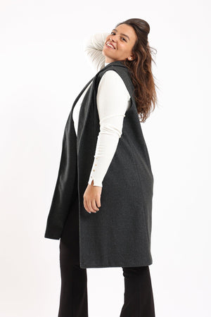 Long Wool Vest - Clue Wear