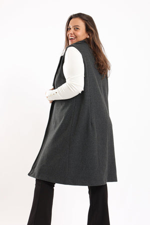 Long Wool Vest - Clue Wear