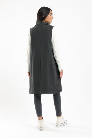 Long Wool Vest - Clue Wear