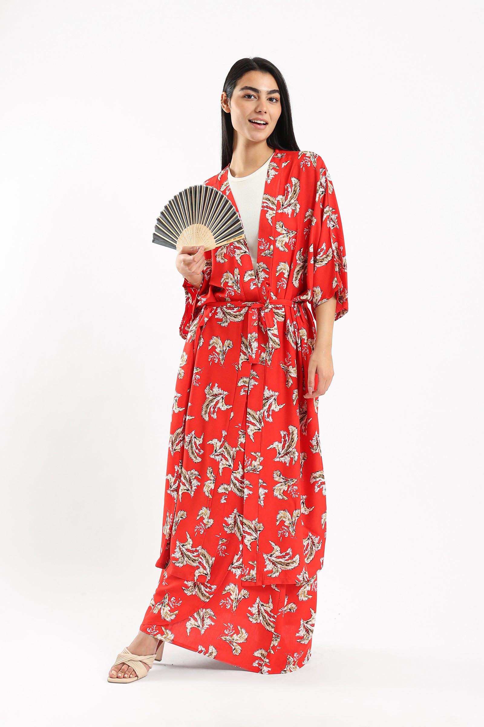 Longline Printed Kimono - Clue-wear
