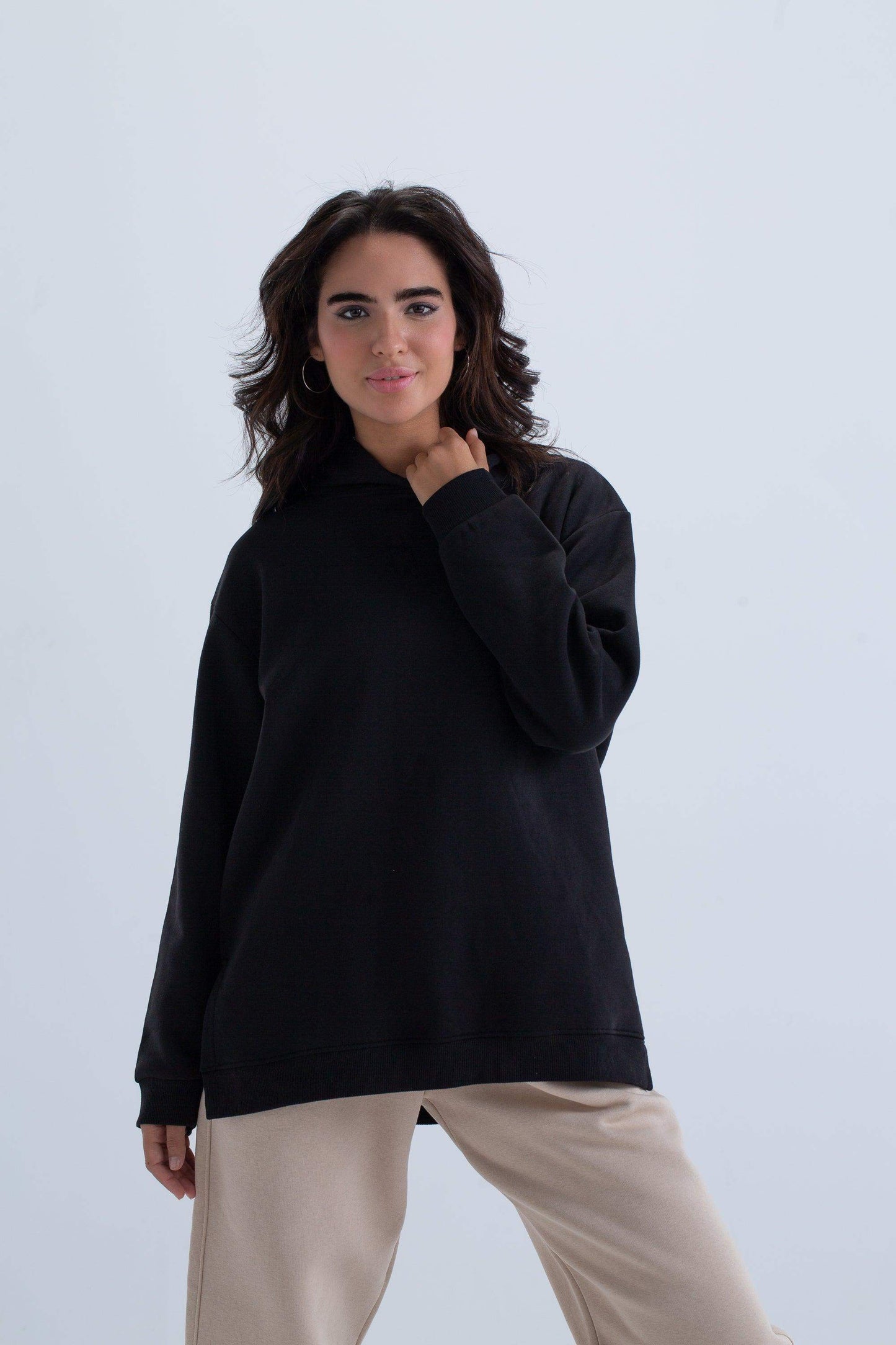 Lounge Hoodie with Slits - Carina - ÙƒØ§Ø±ÙŠÙ†Ø§