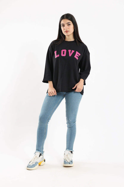 Love Print Lounge Top - Carina - ÙƒØ§Ø±ÙŠÙ†Ø§