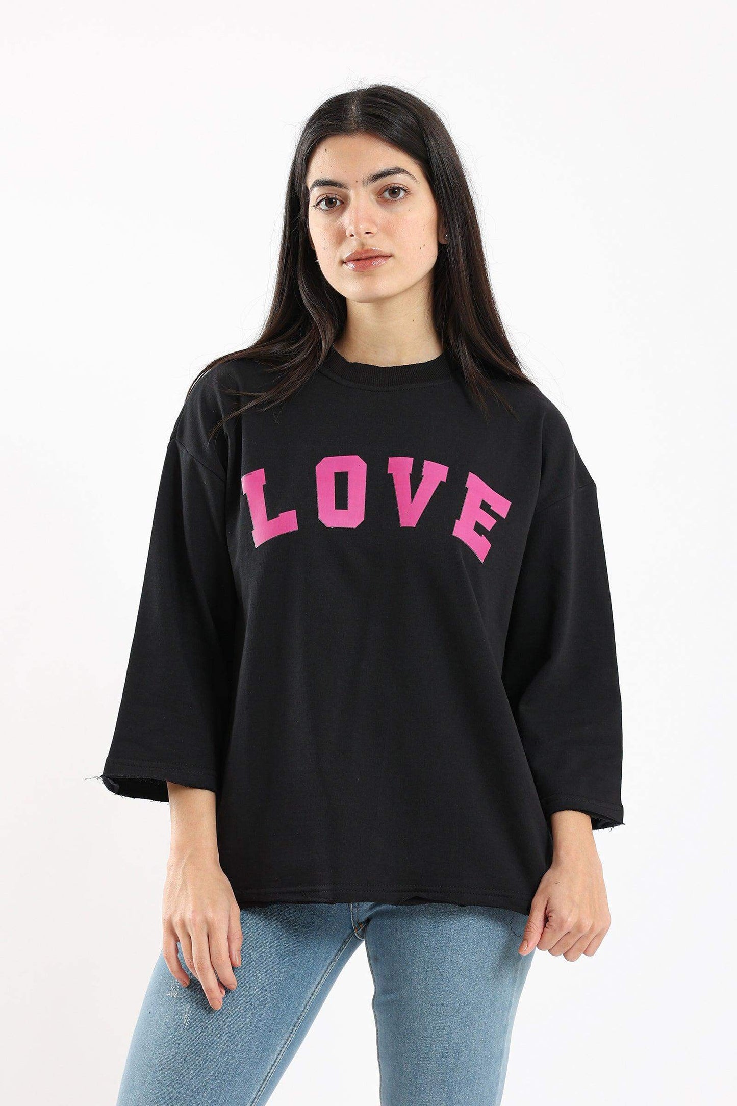 Love Print Lounge Top - Carina - ÙƒØ§Ø±ÙŠÙ†Ø§