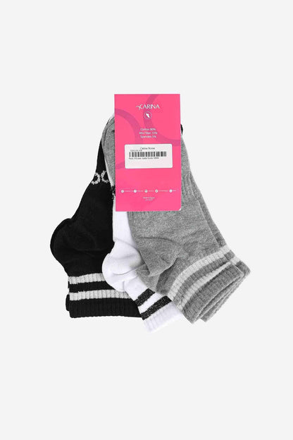 Lurex Ankle Socks - 3 Pairs - Carina - ÙƒØ§Ø±ÙŠÙ†Ø§