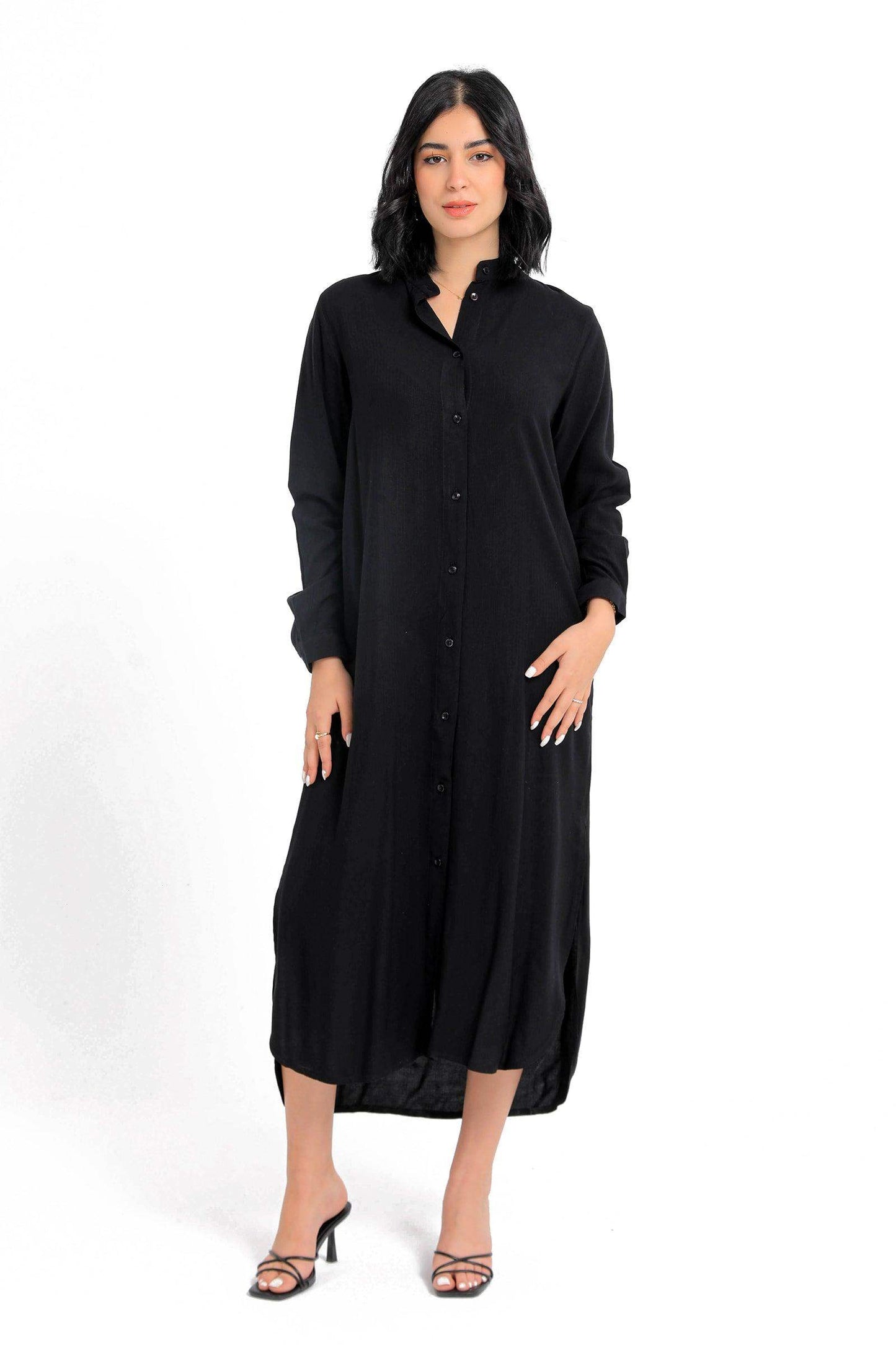 Mandarin Collar Shirt Dress - Carina - ÙƒØ§Ø±ÙŠÙ†Ø§