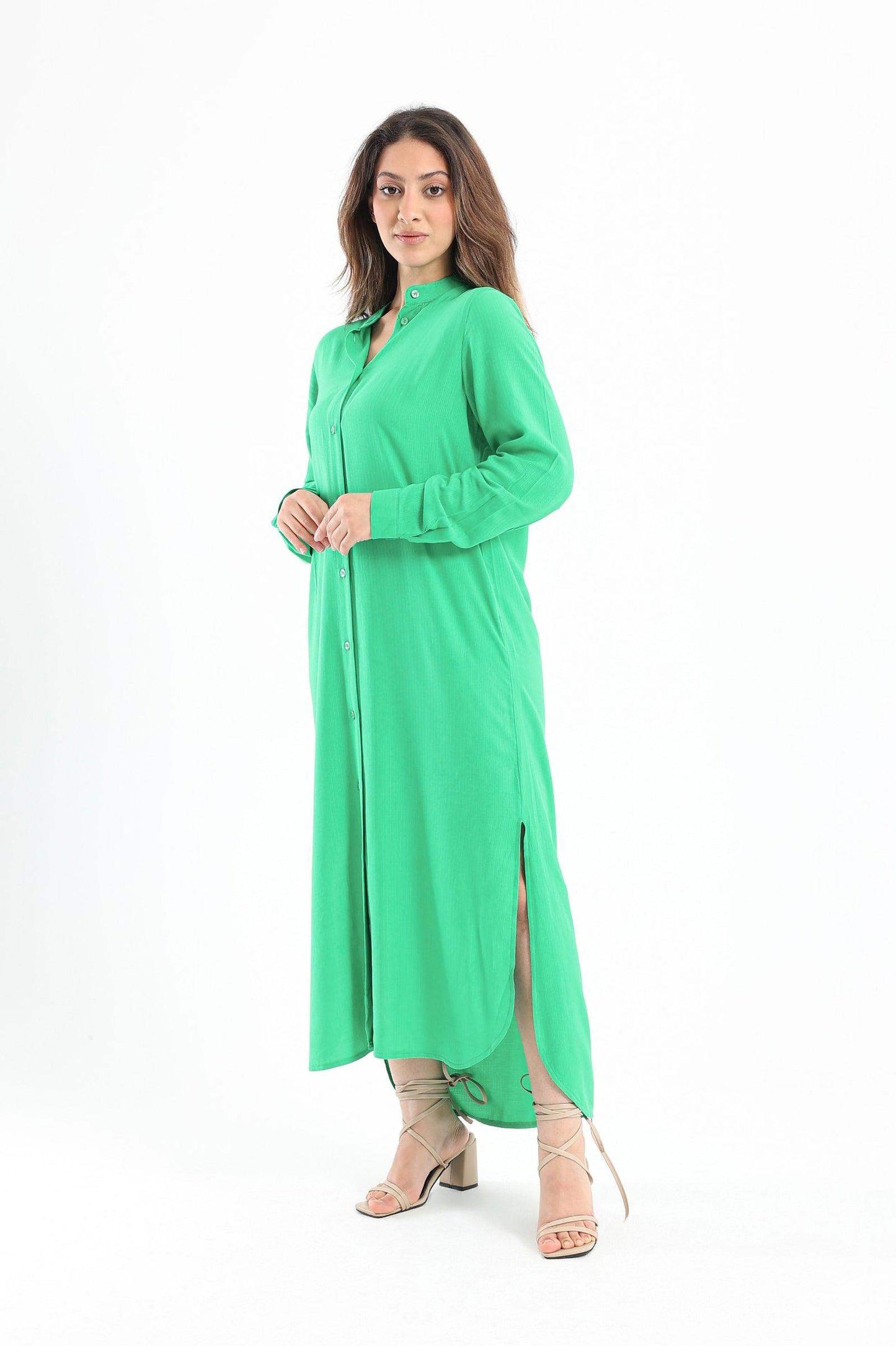 Mandarin Collar Shirt Dress - Carina - ÙƒØ§Ø±ÙŠÙ†Ø§