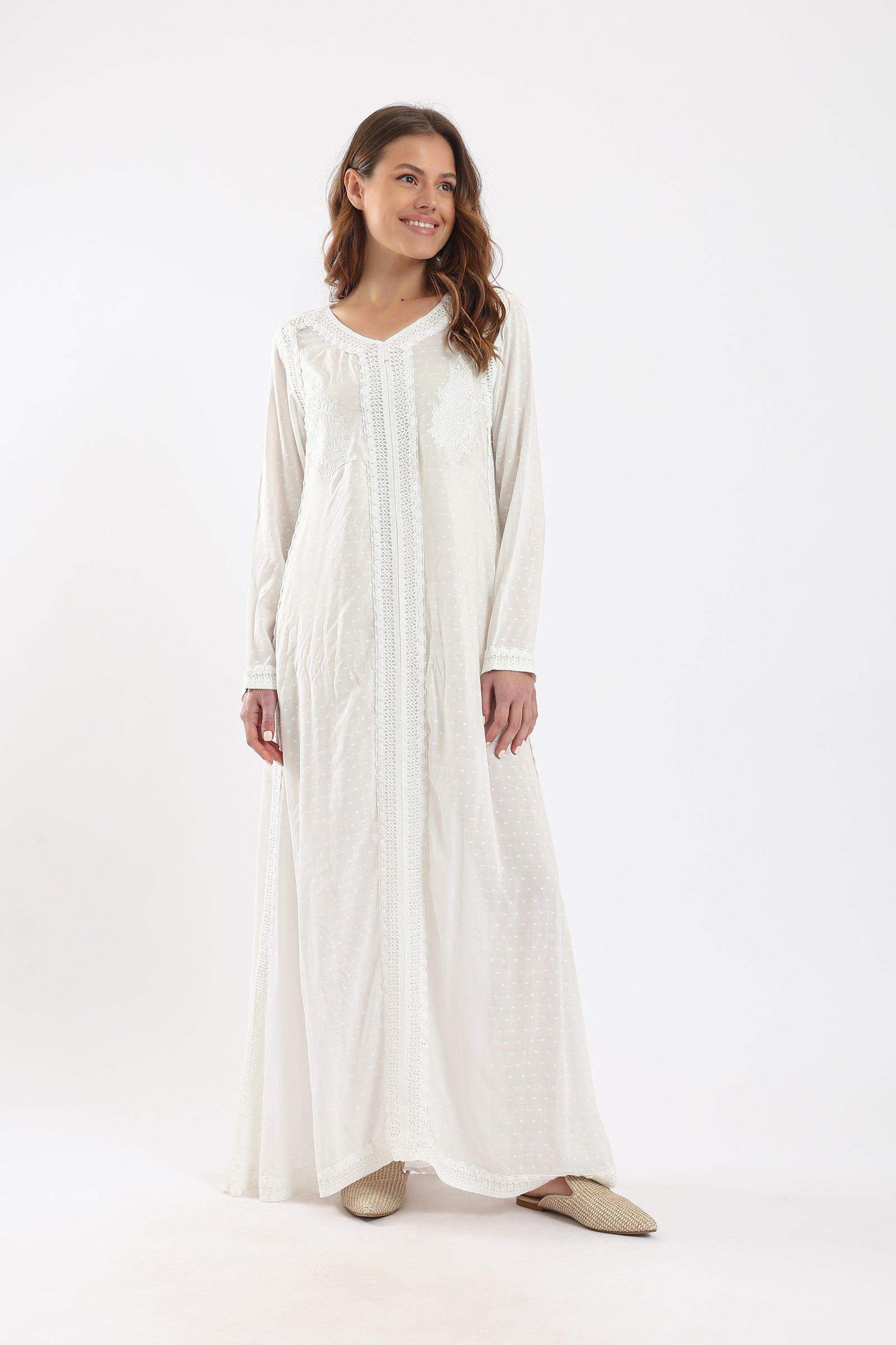 Maxi Embroidered Dress - Carina - ÙƒØ§Ø±ÙŠÙ†Ø§