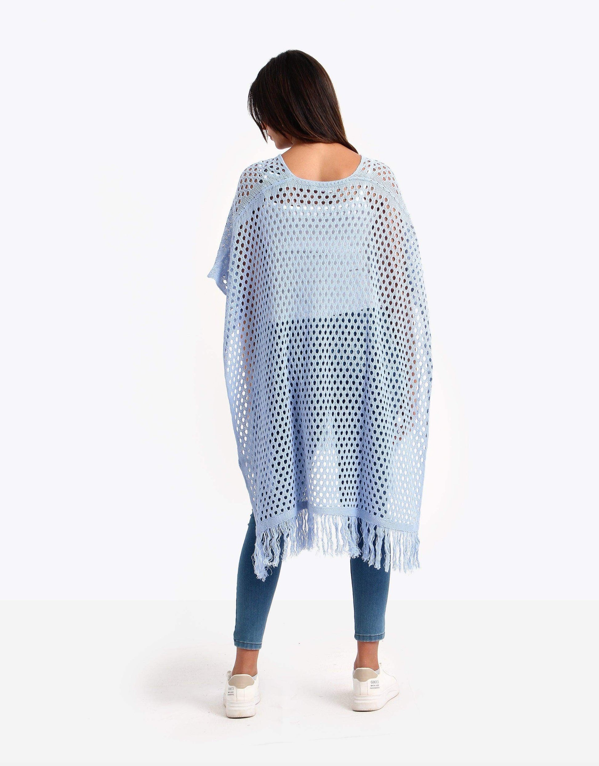 Mesh Poncho with Tassels - Carina - ÙƒØ§Ø±ÙŠÙ†Ø§