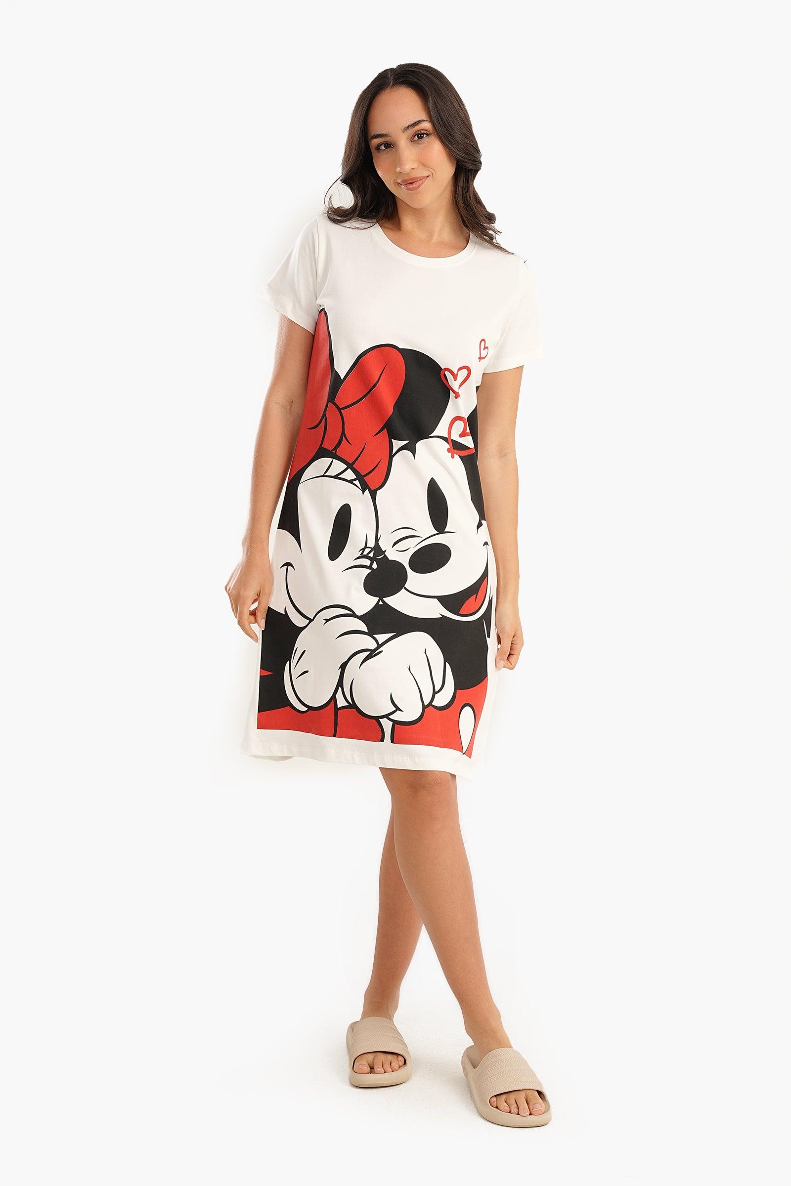 Mickey & Minnie Printed Nightgown - Carina - ÙƒØ§Ø±ÙŠÙ†Ø§