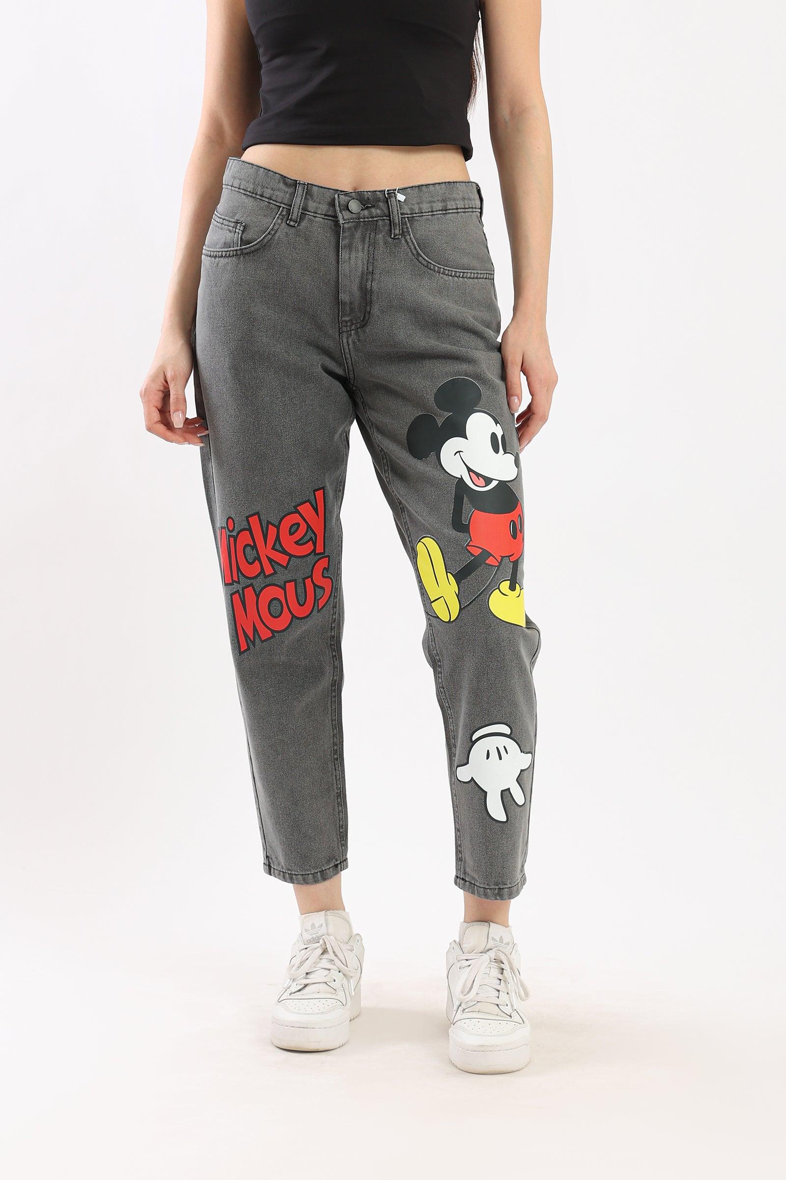Mickey Mouse Printed Jeans - Clue Wear