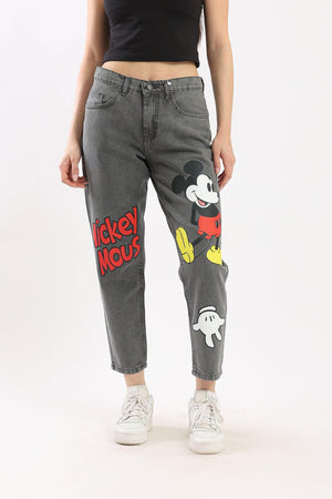 Mickey Mouse Printed Jeans - Clue Wear