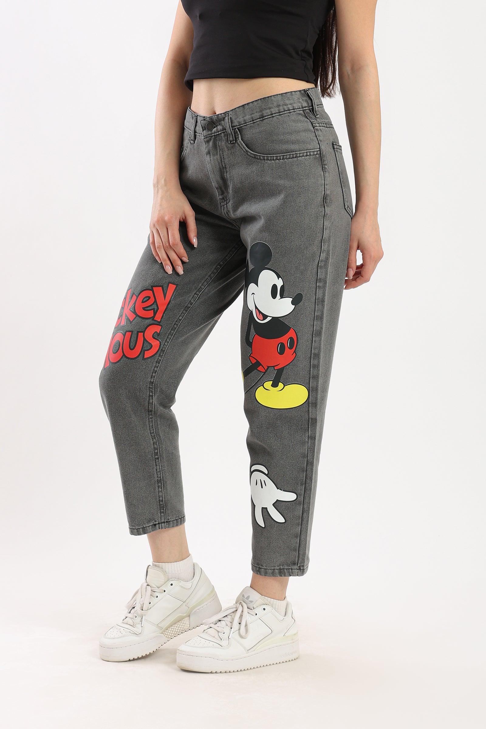 Mickey Mouse Printed Jeans - Clue Wear