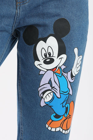 Mickey Mouse Printed Jeans - Clue Wear