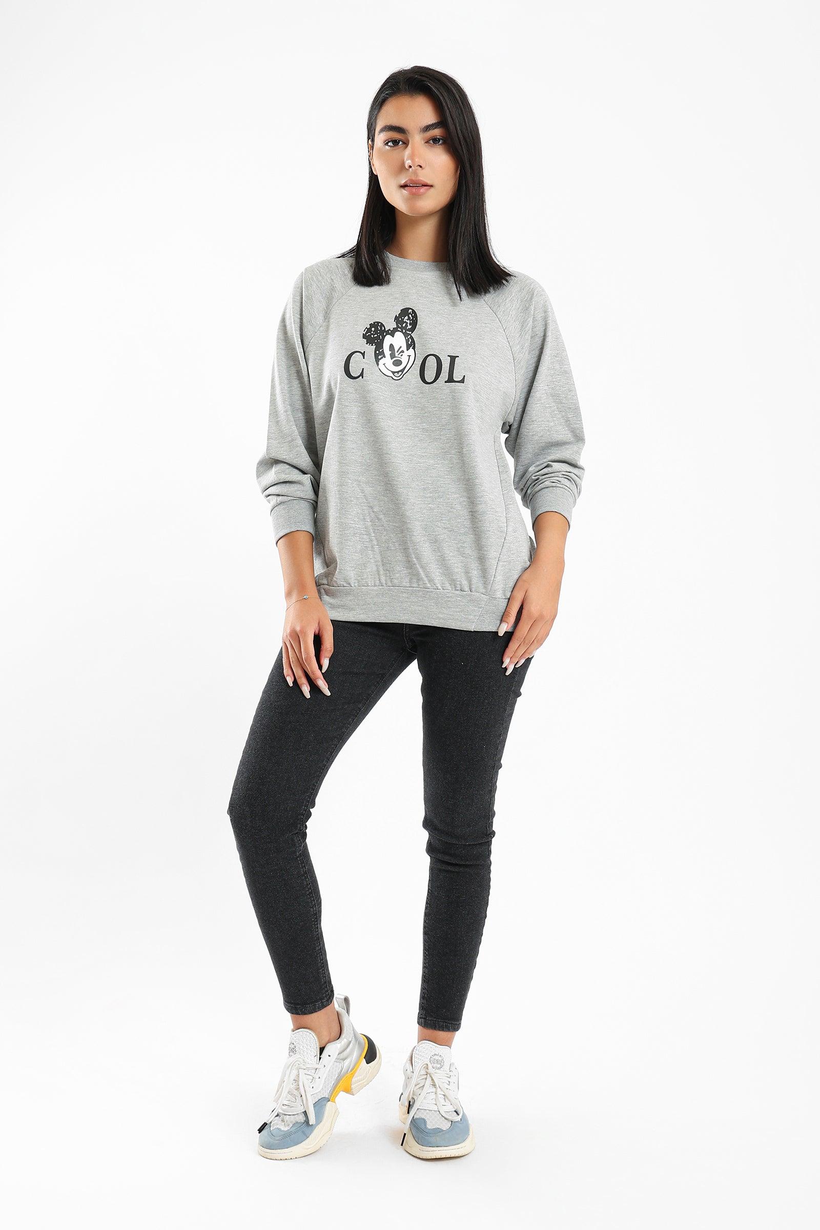 Mickey Mouse Printed Sweat Shirt - Clue Wear