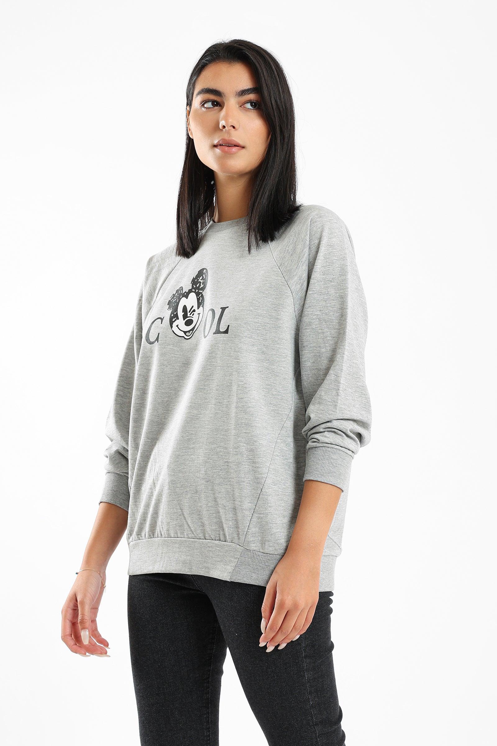 Mickey Mouse Printed Sweat Shirt - Clue Wear
