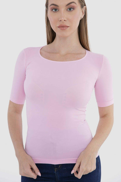 Microfiber Short Sleeve Top - Carina - ÙƒØ§Ø±ÙŠÙ†Ø§