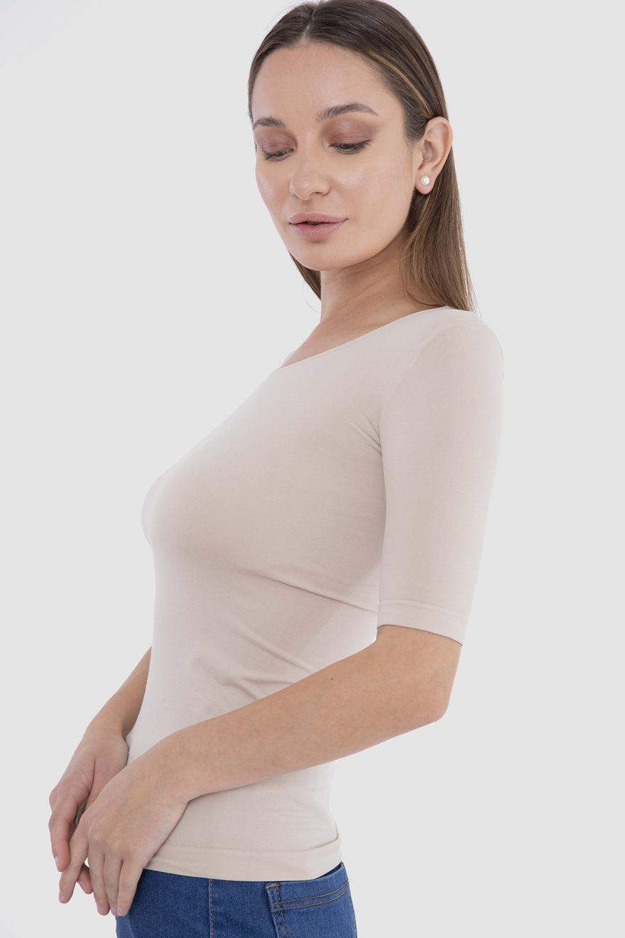 Microfiber Short Sleeve Top - Carina - ÙƒØ§Ø±ÙŠÙ†Ø§