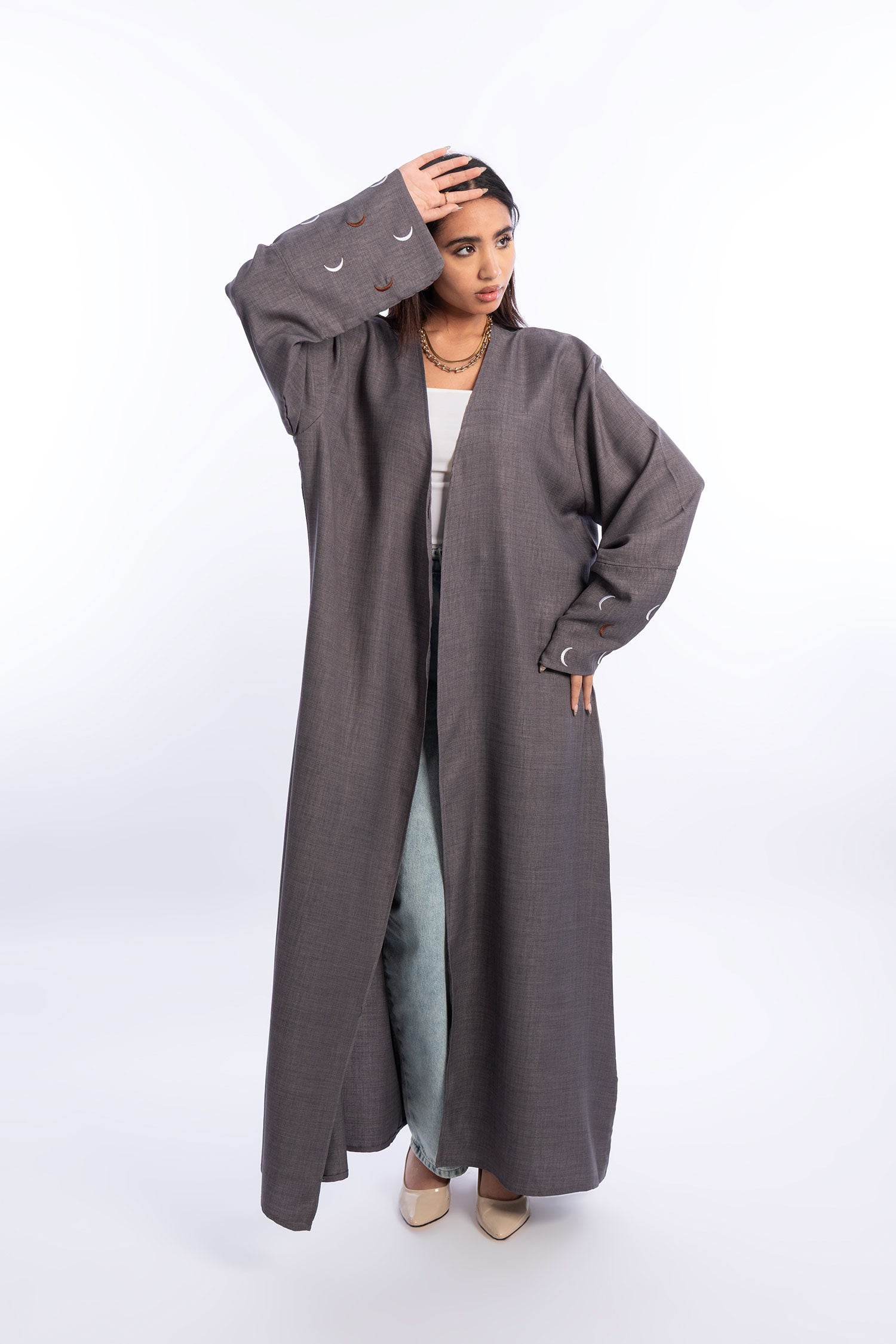 Linen Moon kaftan - Grey