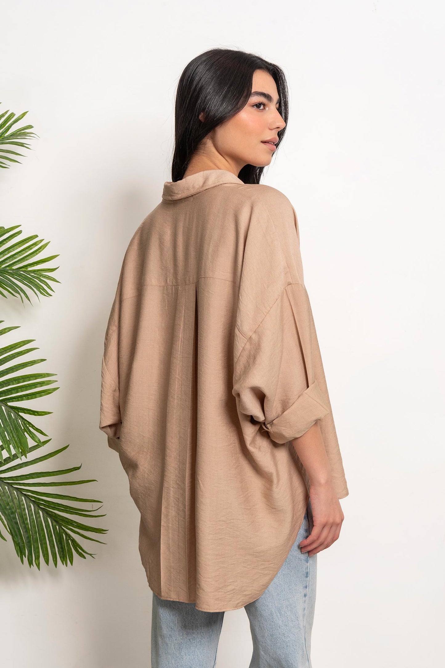 Oversized Boyfriend Linen Shirt