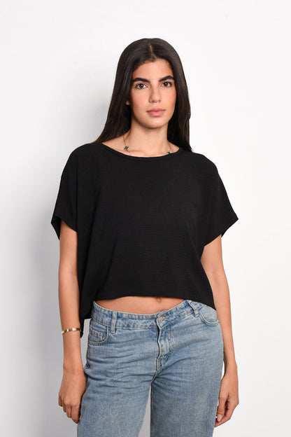 Boxy Square Top - Black