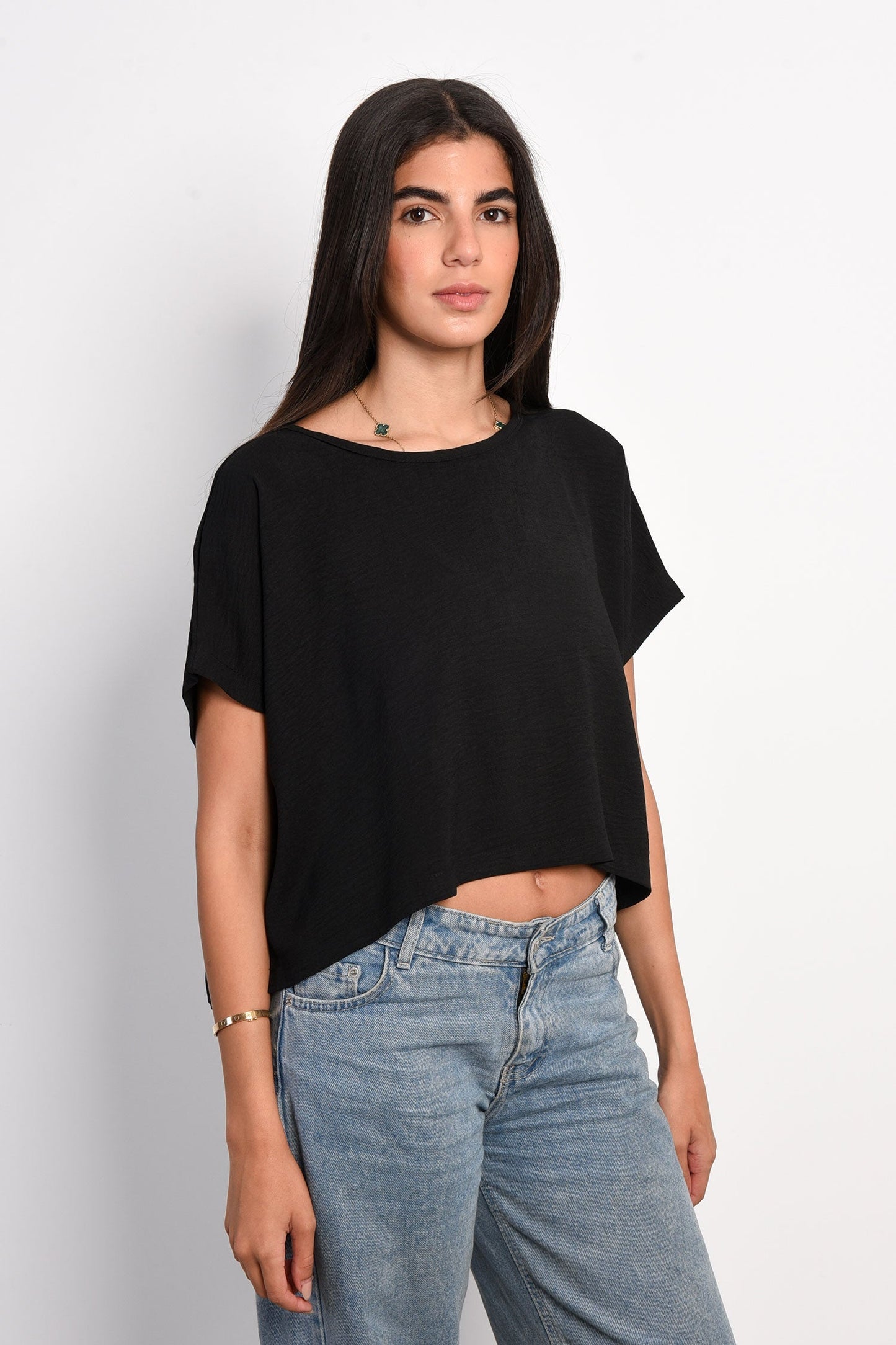 Boxy Square Top - Black