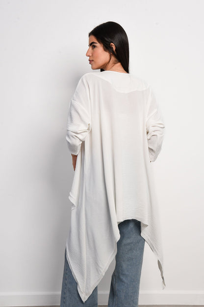 Muti Ways Flowy Cardigan -White