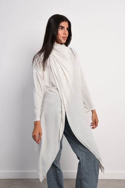 Muti Ways Flowy Cardigan -White